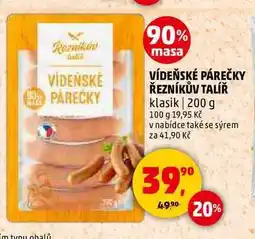 Penny Market VÍDEŇSKÉ PÁREČKY ŘEZNÍKŮV TALÍŘ, 200 g nabídka