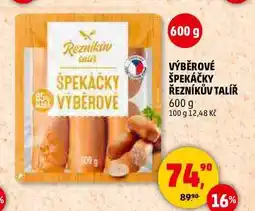 Penny Market VÝBĚROVÉ ŠPEKÁČKY ŘEZNÍKŮV TALÍŘ, 600 g nabídka
