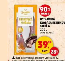 Penny Market OSTRAVSKÁ KLOBÁSA ŘEZNÍKŮV TALÍŘ, 200 g nabídka