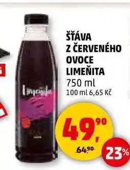 Penny Market ŠŤÁVA Z ČERVENÉHO OVOCE LIMEŇITA, 750 ml nabídka