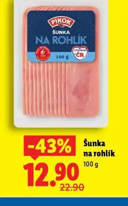 Lidl Šunka na rohlík nabídka