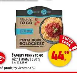 Penny Market ŠPAGETY PENNY TO GO, 350 g nabídka