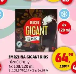 Penny Market ZMRZLINA GIGANT RIOS, 6x 100/120 ml nabídka