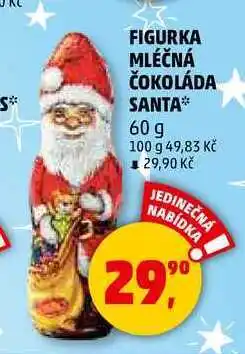 Penny Market FIGURKA MLÉČNÁ ČOKOLÁDA SANTA, 60 g nabídka
