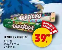 Penny Market LENTILKY ORION, 120 g nabídka