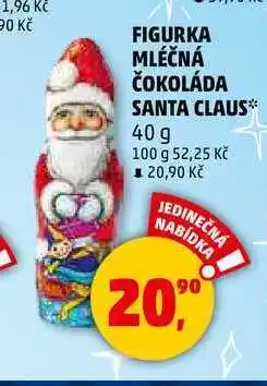 Penny Market FIGURKA MLÉČNÁ ČOKOLÁDA SANTA CLAUS, 40 g nabídka