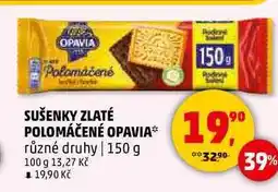 Penny Market SUŠENKY ZLATÉ POLOMÁČENÉ OPAVIA, 150 g nabídka