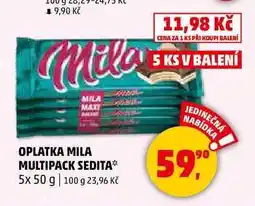 Penny Market OPLATKA MILA MULTIPACK SEDITA, 5x 50 g nabídka
