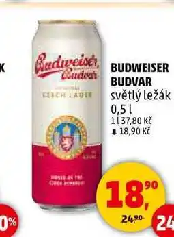 Penny Market BUDWEISER BUDVAR světlý ležák, 0,5 l nabídka