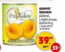 Penny Market KOMPOT BROSKVE, 820/470 g nabídka