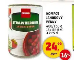 Penny Market KOMPOT JAHODOVÝ PENNY, 400/160 g nabídka