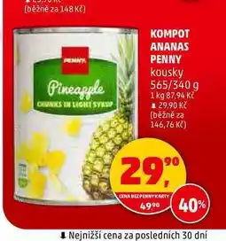 Penny Market KOMPOT ANANAS PENNY, 565/340 g nabídka