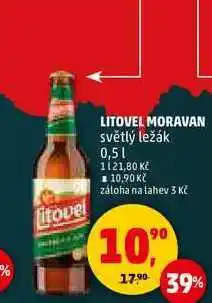 Penny Market LITOVEL MORAVAN světlý ležák, 0,5 l nabídka