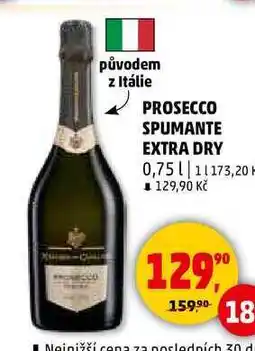 Penny Market PROSECCO SPUMANTE EXTRA DRY, 0,75 l nabídka