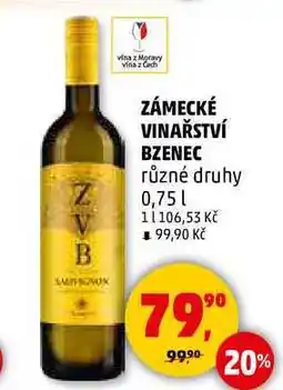 Penny Market ZÁMECKÉ VINAŘSTVÍ BZENEC, 0,75 l nabídka