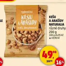 Penny Market KEŠU A ARAŠÍDY NATURALIA, 200 g nabídka