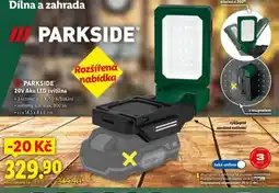 Lidl PARKSIDE 20V Aku LED svítilna nabídka