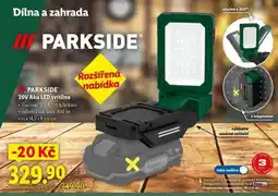 Lidl PARKSIDE 20V Aku LED svítilna nabídka