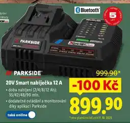 Lidl PARKSIDE 20V Smart nabíječka 12 A nabídka