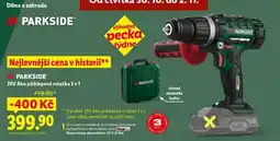 Lidl PARKSIDE 20V Aku příklepová vrtačka 3 v 1 nabídka
