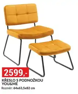 Baumax Křeslo s podnožkou You&me nabídka