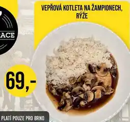 Jip VEPŘOVÁ KOTLETA NA ŽAMPIONECH, RÝŽE 1 ks nabídka
