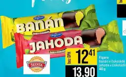 Jip Figaro banán v čokoládě jahoda v čokoládě 40 g nabídka