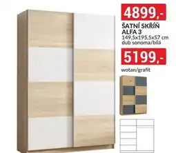 Baumax Šatní skříň Alfa 3 nabídka