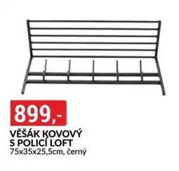 Baumax Věšák kovový s policí loft nabídka