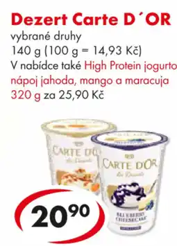 CBA Dezert Carte D'OR nabídka