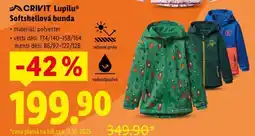 Lidl CRIVIT Lupilu Softshellová bunda nabídka