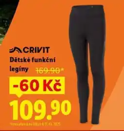 Lidl CRIVIT Dětské funkční legíny nabídka