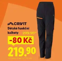 Lidl Dětské funkční kalhoty nabídka