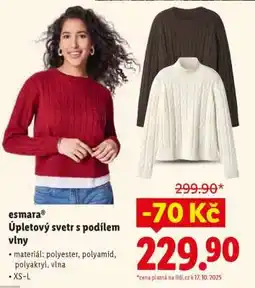 Lidl esmara Úpletový svetr s podílem vlny nabídka