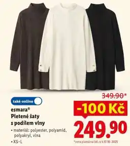 Lidl esmara Pletené šaty s podílem vlny nabídka
