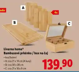 Lidl Livarno home Bambusové prkénko / box na čaj nabídka