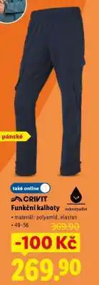 Lidl CRIVIT FUNKČNÍ KALHOTY nabídka