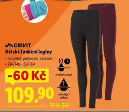 Lidl CRIVIT Dětské funkční legíny nabídka