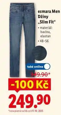 Lidl esmara Men Džíny „Slim Fit“ nabídka