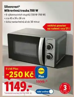 Lidl SILVERCREST MIKROVLNNÁ TROUBA 700 W nabídka