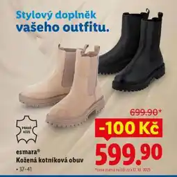 Lidl esmara Kožená kotníková obuv nabídka
