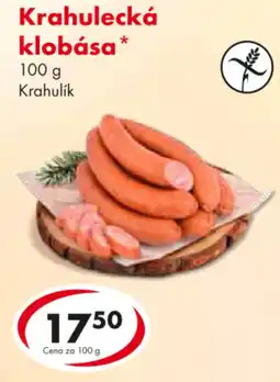 CBA Krahulecká klobása nabídka