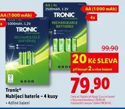 Lidl Tronic Nabíjecí baterie – 4 kusy nabídka