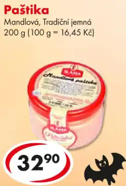 CBA Paštika Mandlová, Tradiční jemná nabídka