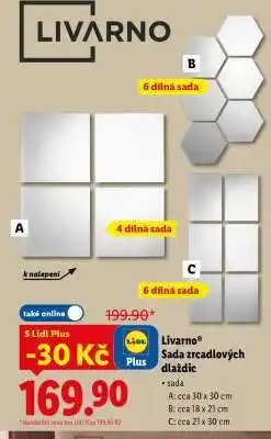 Lidl Livarno Sada zrcadlových dlaždic nabídka