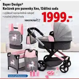 Lidl Bayer Design Kočárek pro panenky Xeo, 12dílná sada nabídka