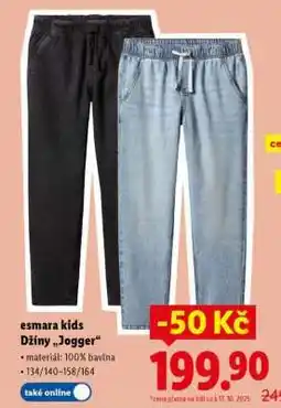 Lidl esmara kids Džíny „Jogger“ nabídka