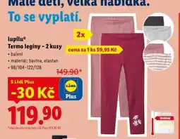 Lidl lupiluⓇ TERMO LEGÍNY - 2 KUSY nabídka