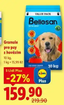 Lidl Bellosan Granule pro psy s hovězím nabídka