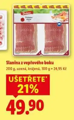 Lidl Slanina z vepřového boku nabídka